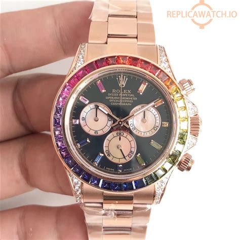 replica daytona rainbow watch|rainbow daytona retail price.